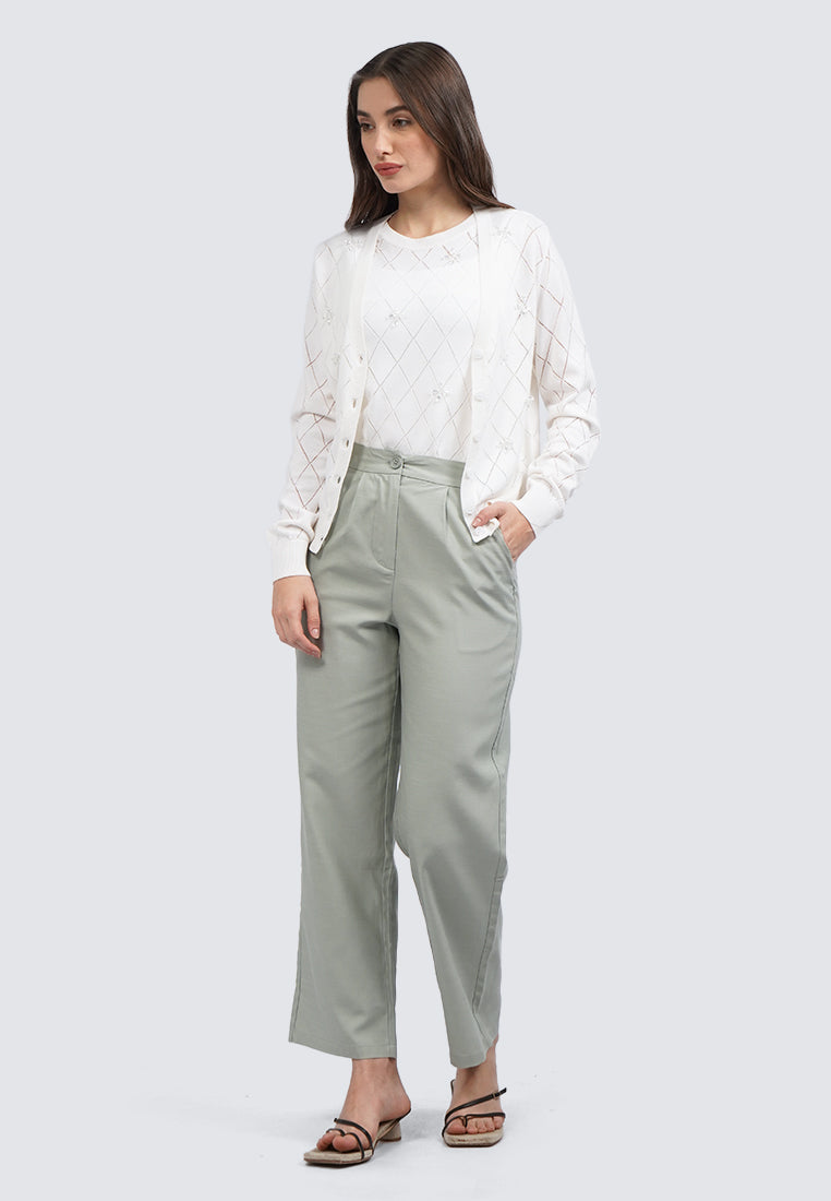 Front Pleat Culotte Pants