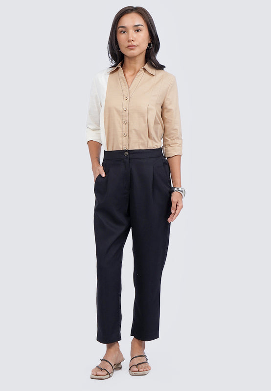 Ankle Length Pants with Front Pleats