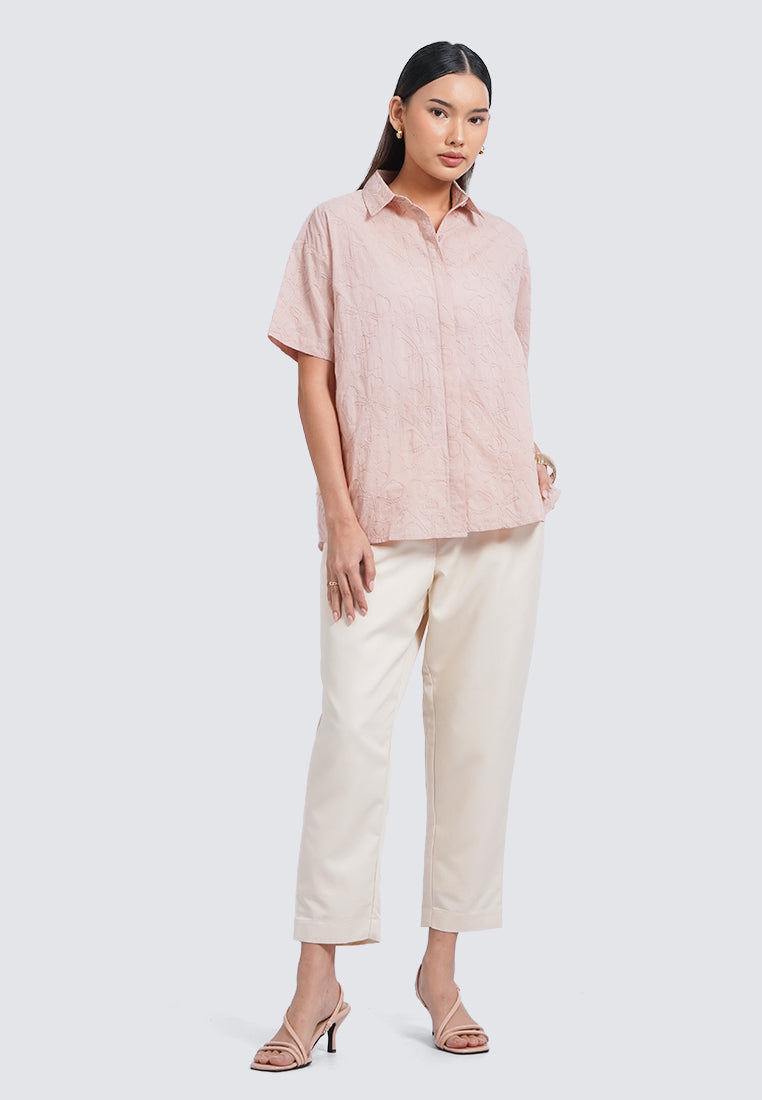 Tapered Pants with Elastic Back