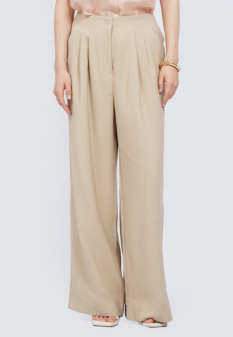 High Waist Pleated Pants
