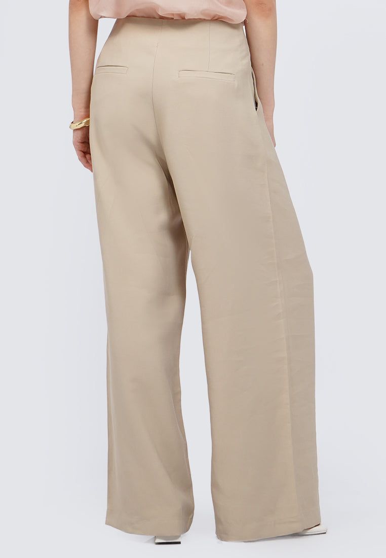 High Waist Pleated Pants