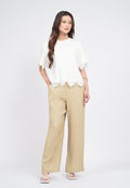 Wide Leg Textured Pants