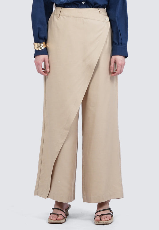 Wide Leg Wrap Trousers