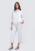 Ankle Length Pants with Lace Hemline