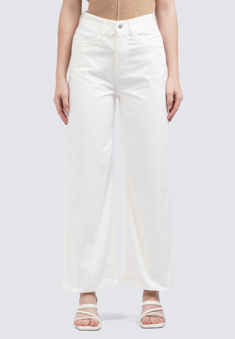 High Waist Twill Pants