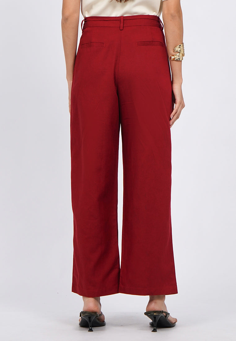 Regular Fit High Waist Long Pants