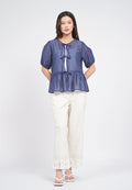 Long Pants with Embroidery Details