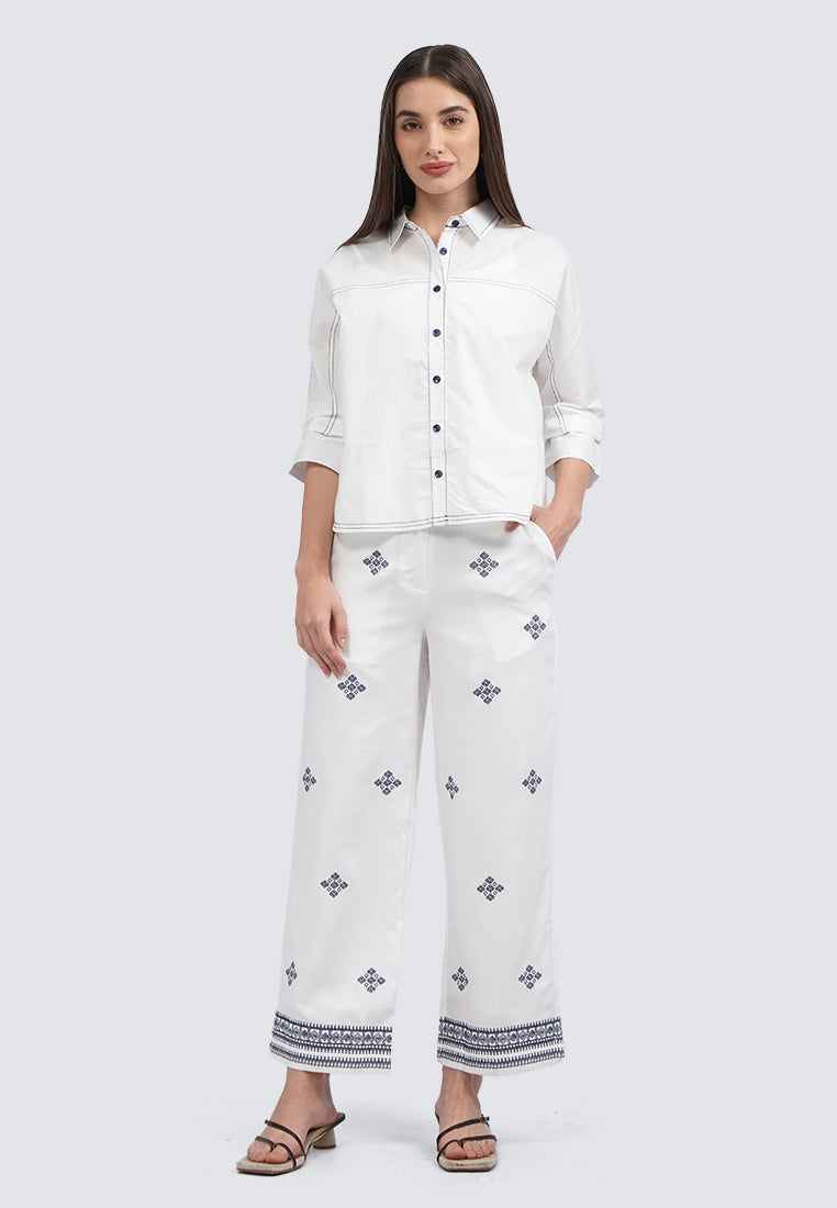 Embroidered Loose Pants