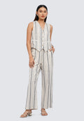 Stripes Pants with Drawstring Waist