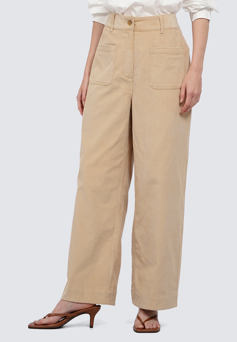 High Waist Corduroy Pants