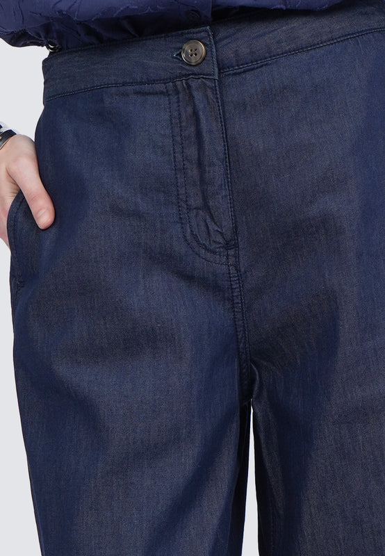 Wide Leg Chambray Pants