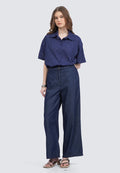 Wide Leg Chambray Pants