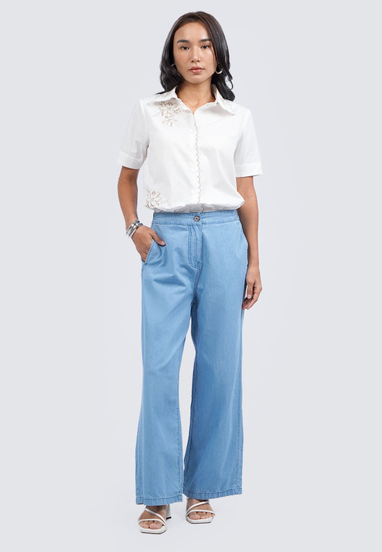 Wide Leg Loose Soft Denim Pants