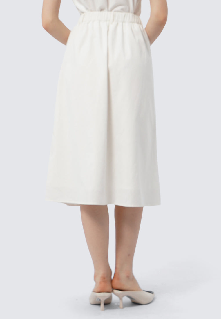 Midi Skirt with Front Button Details