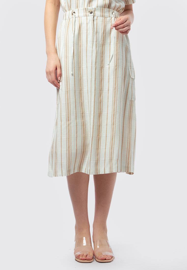 Stripes Midi Skirt