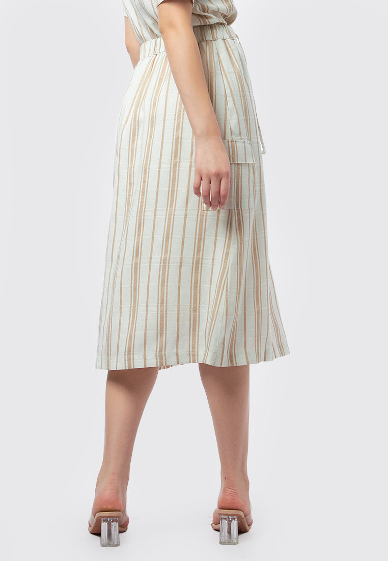 Stripes Midi Skirt