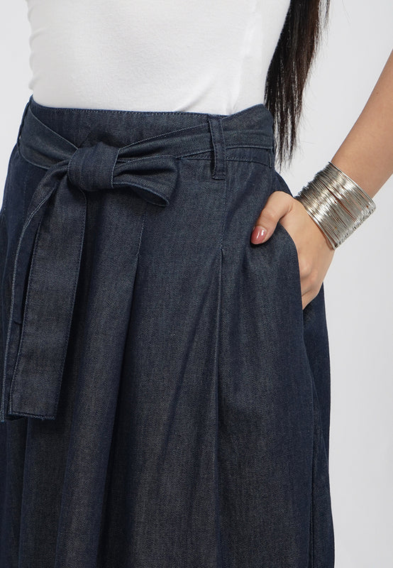 Chambray Midi Skirt