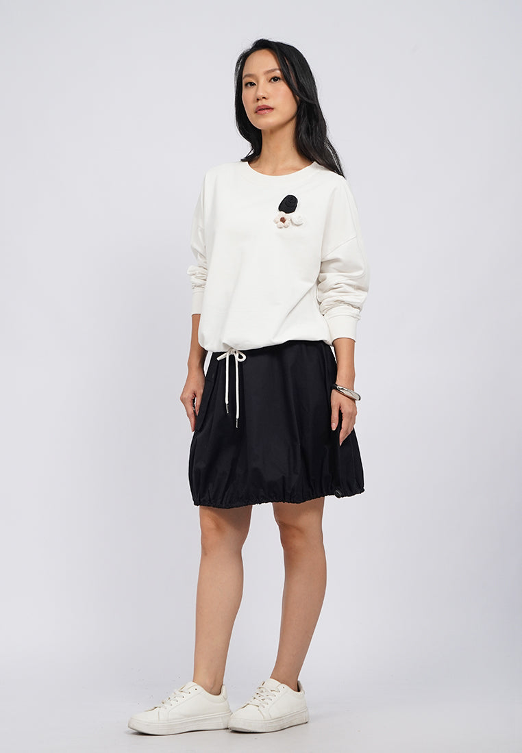 Balloon Mini Skirt with Front Pocket