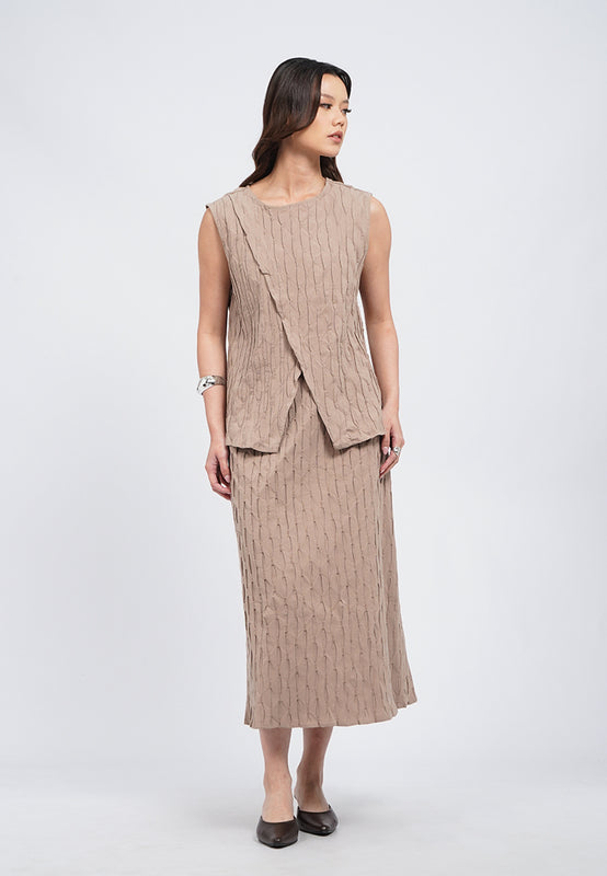 Asymmetric Front Sleeveless Blouse