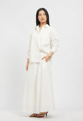 Eyelet Maxi Skirt with Elastic Waist