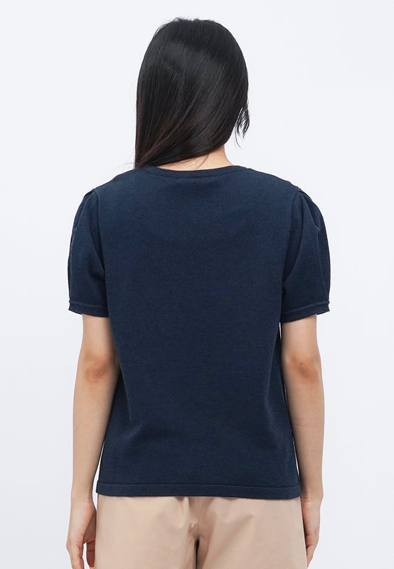 Puff Sleeve Knit Top