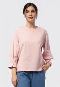 Pleated 3/4 Sleeves Top