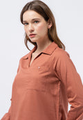 V-neck Long Sleeve Blouse