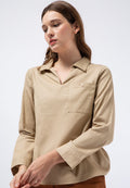 V-neck Long Sleeve Blouse