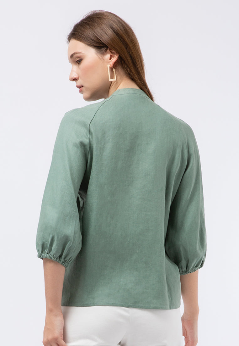 3/4 Puff Sleeves Blouse