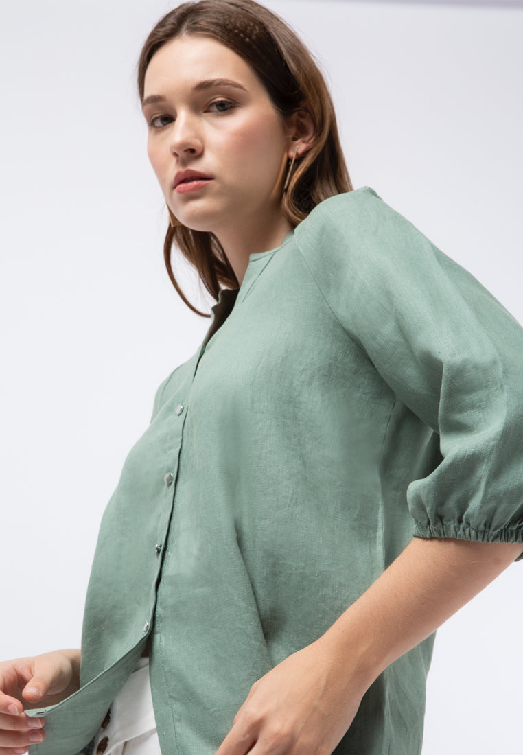3/4 Puff Sleeves Blouse