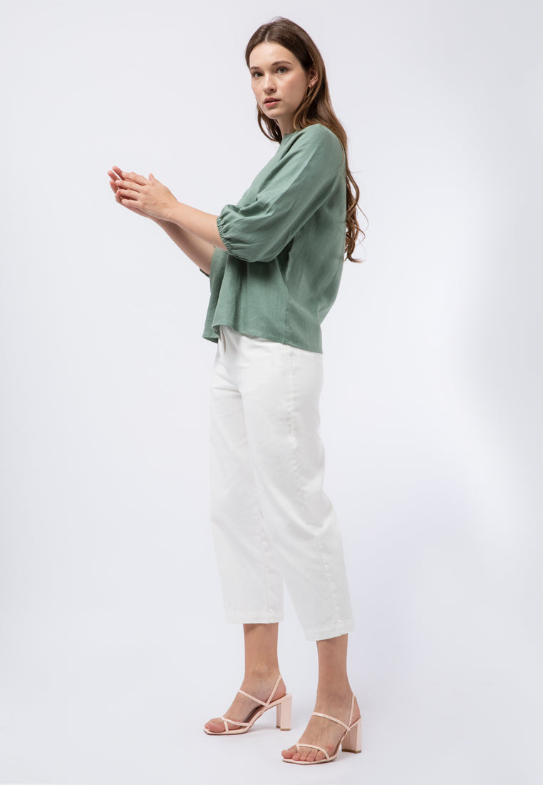 3/4 Puff Sleeves Blouse