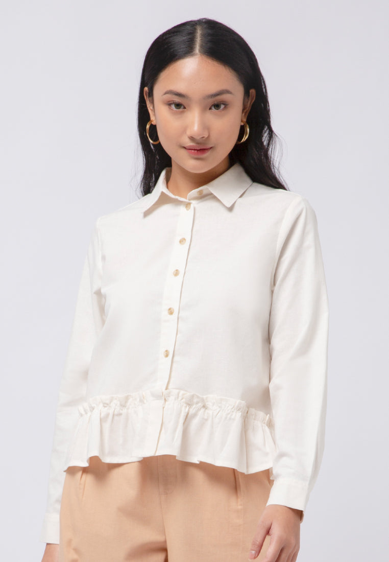 Gathered Details Long Sleeve Blouse
