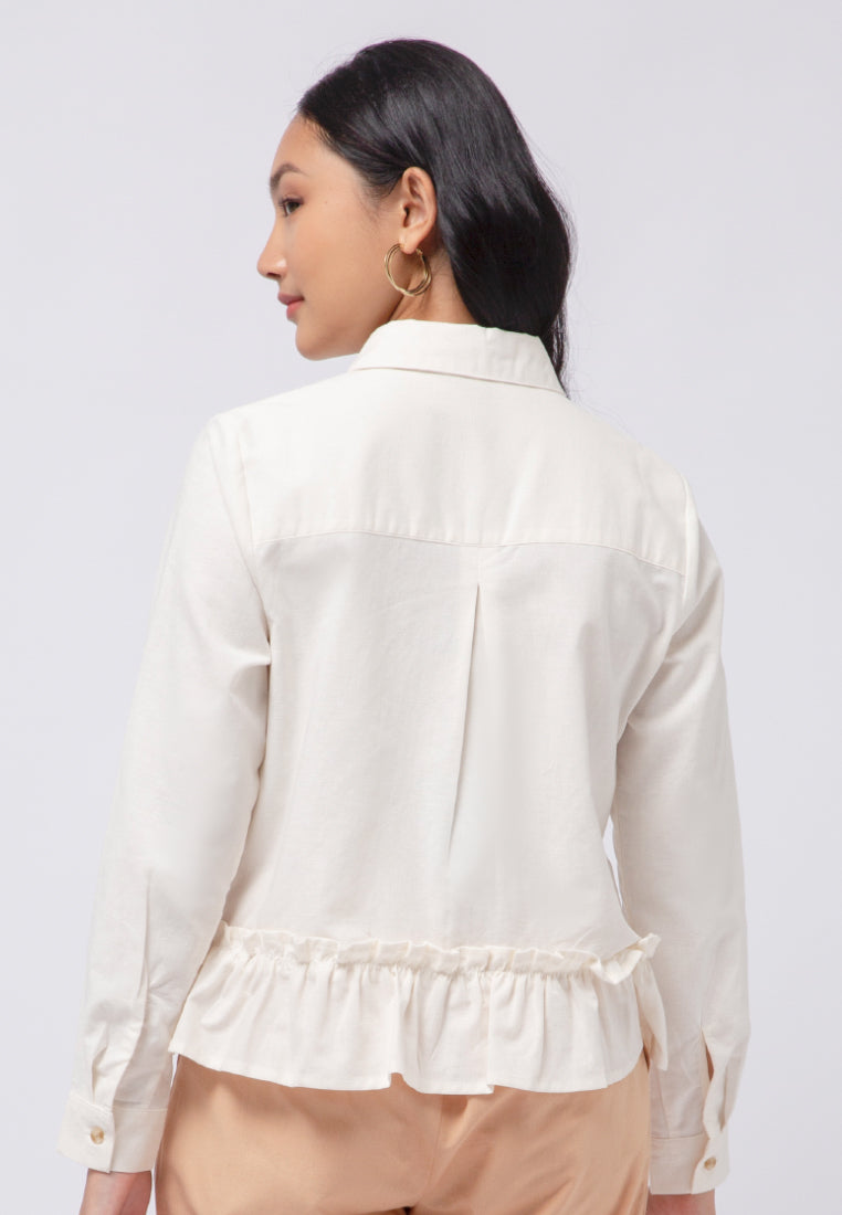 Gathered Details Long Sleeve Blouse