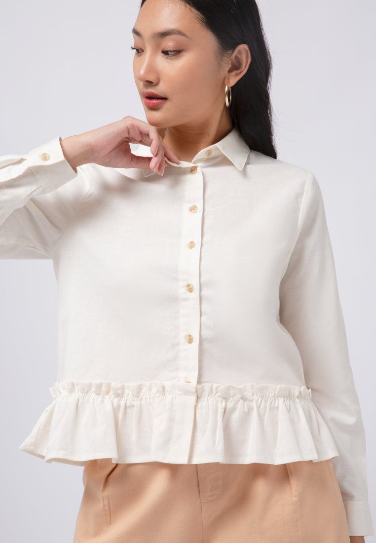 Gathered Details Long Sleeve Blouse