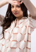 Printed Long Sleeve Blouse