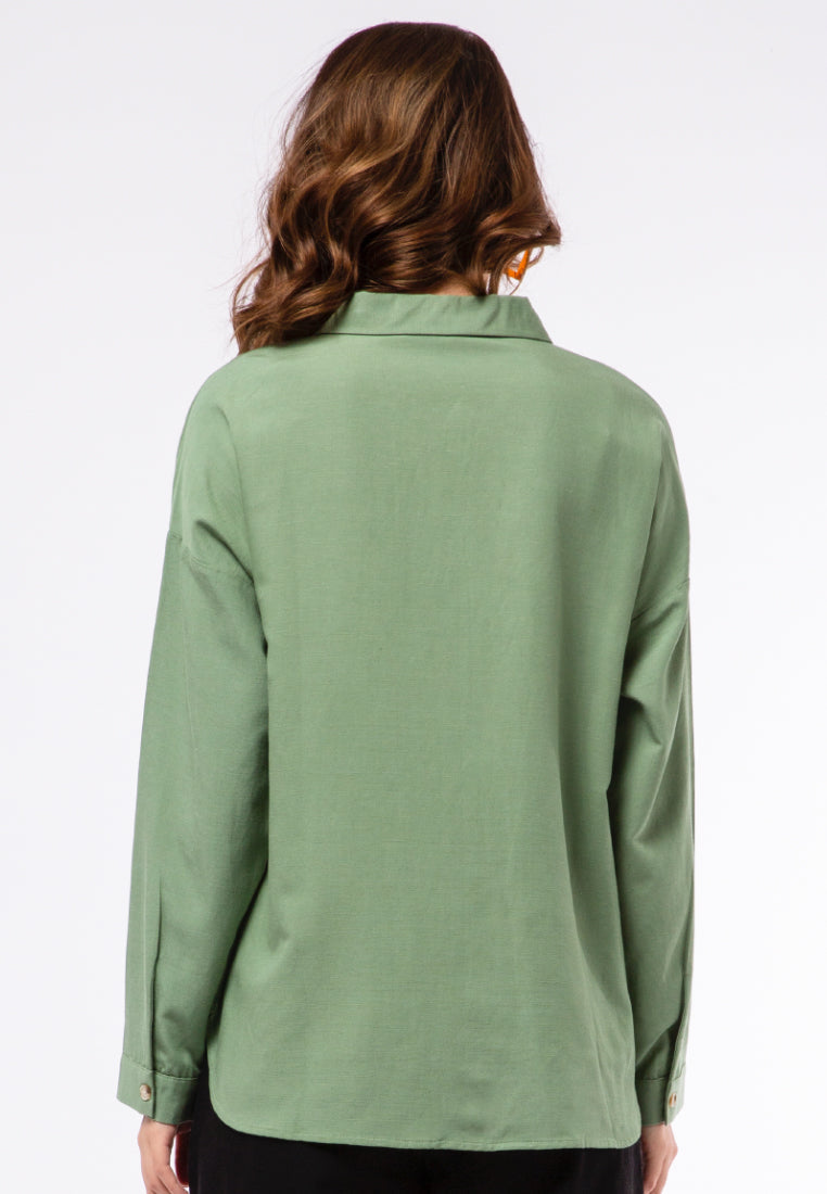 Long Sleeve Loose Blouse