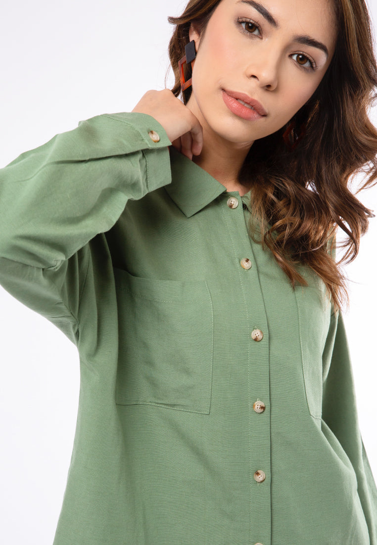Long Sleeve Loose Blouse