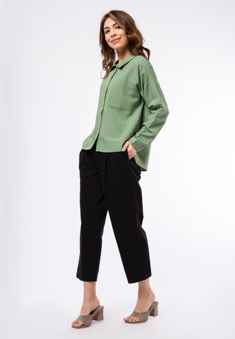 Long Sleeve Loose Blouse