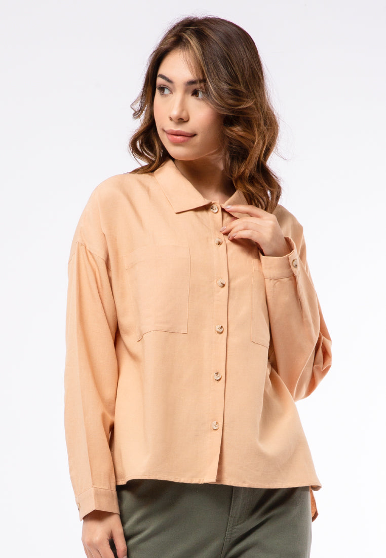 Long Sleeve Loose Blouse