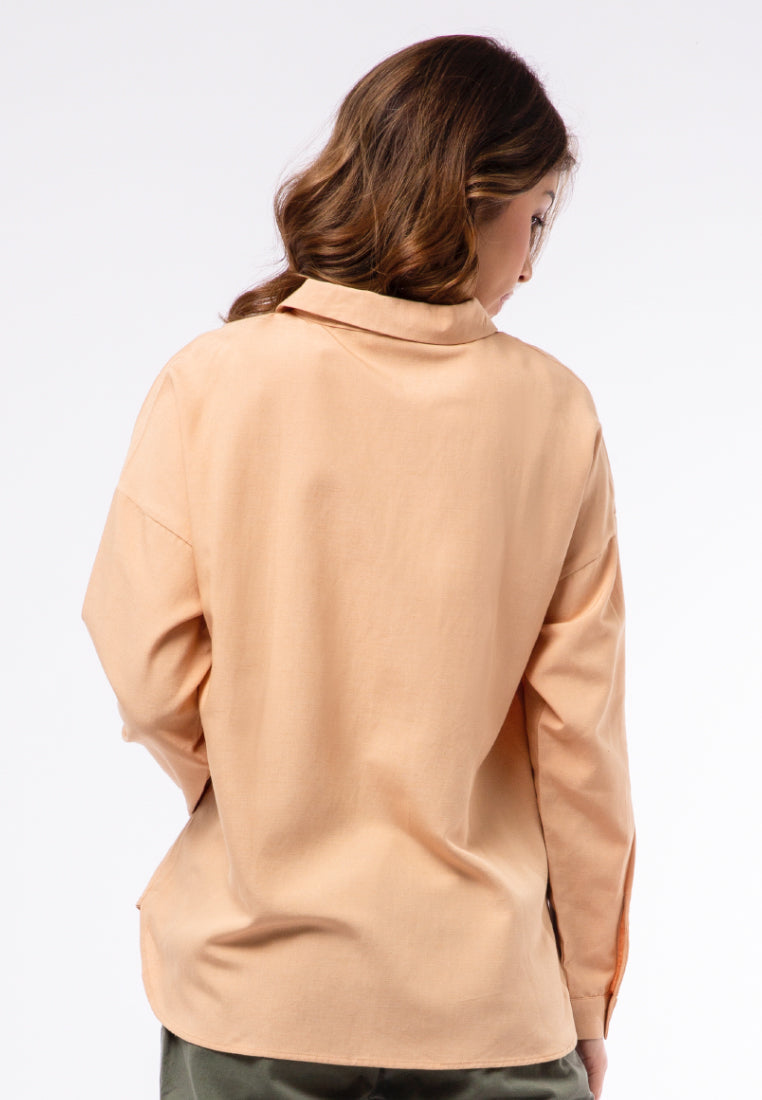 Long Sleeve Loose Blouse