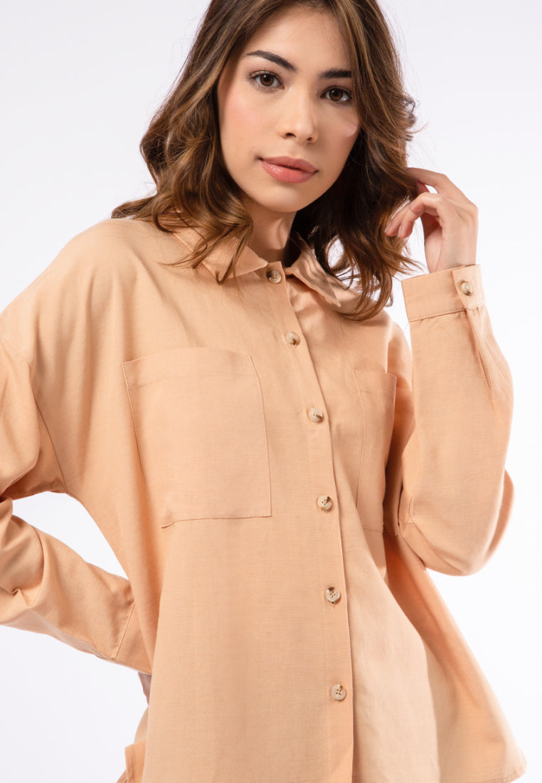 Long Sleeve Loose Blouse