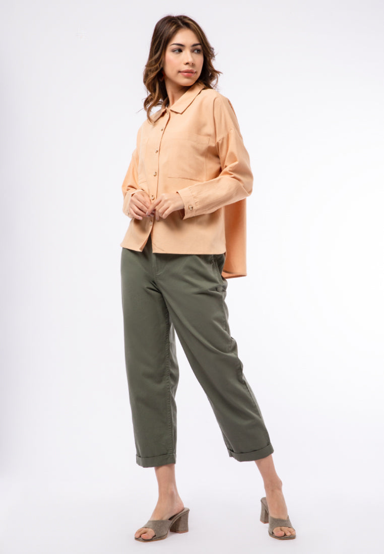 Long Sleeve Loose Blouse
