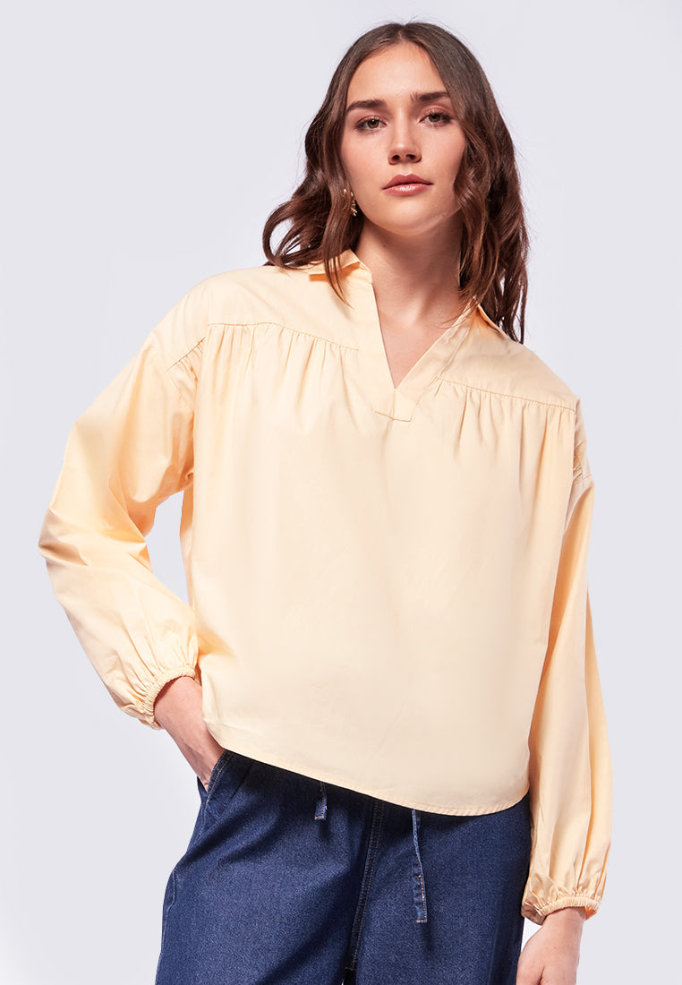 Loose Blouse with Hi-Lo Hemline