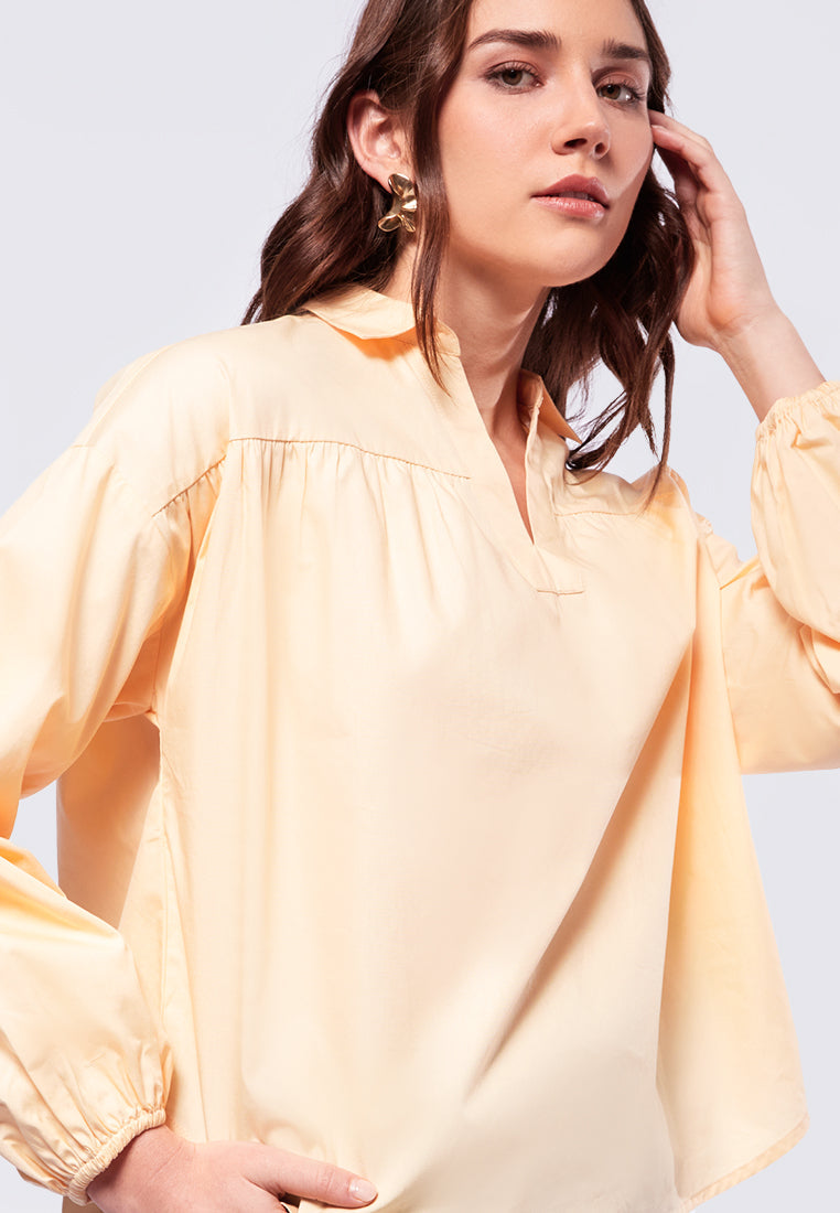Loose Blouse with Hi-Lo Hemline
