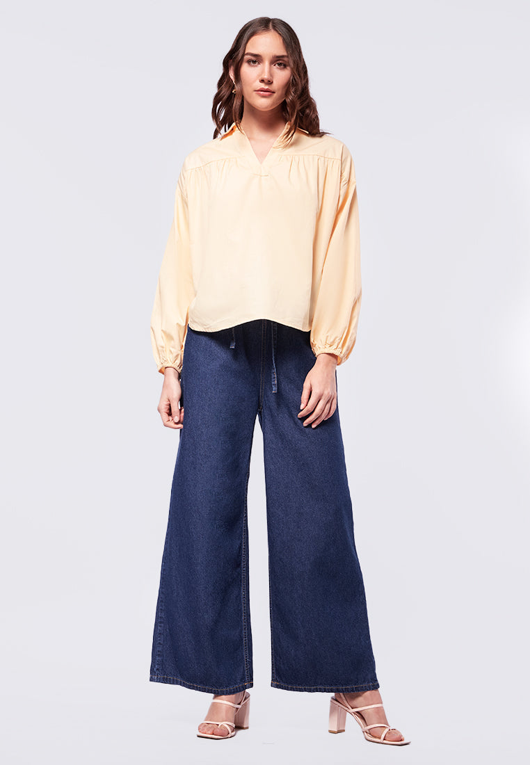 Loose Blouse with Hi-Lo Hemline