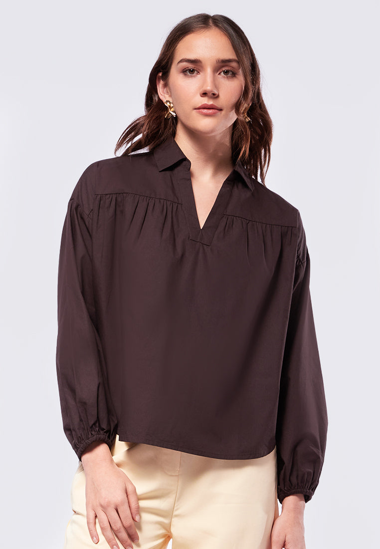 Loose Blouse with Hi-Lo Hemline