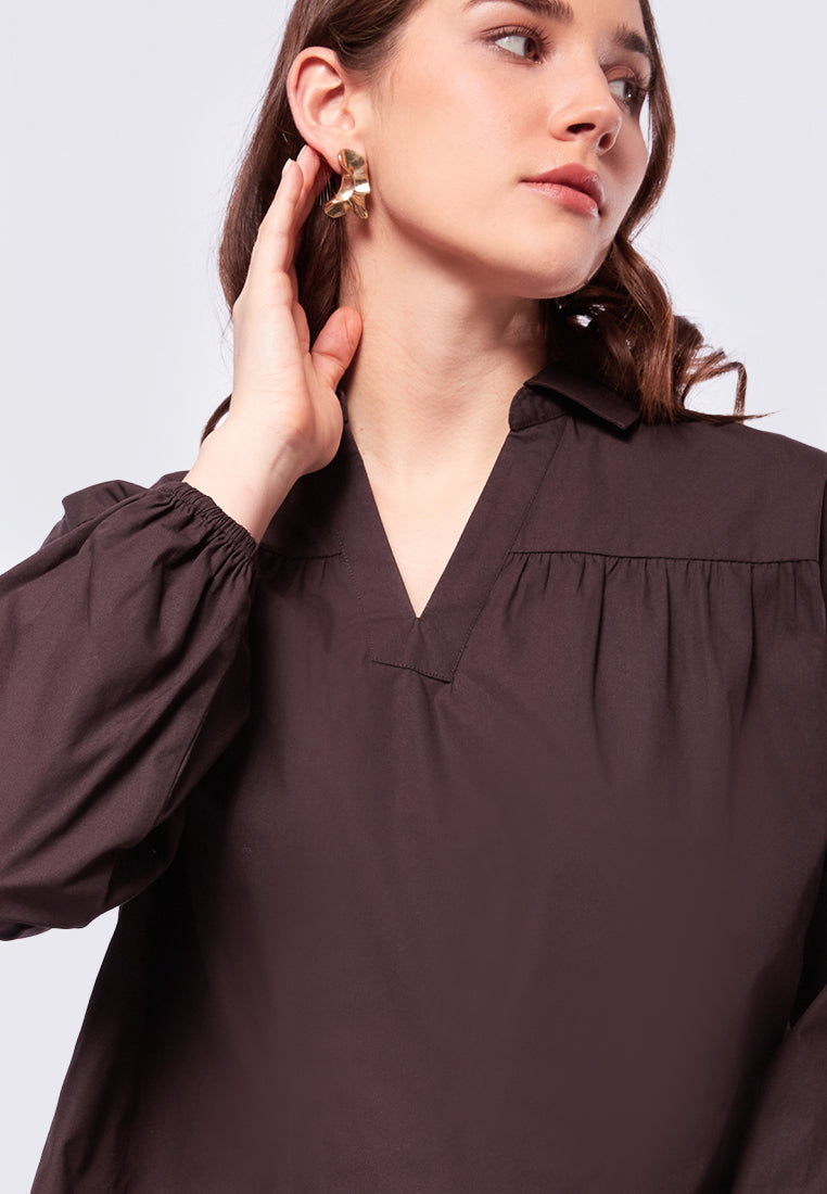 Loose Blouse with Hi-Lo Hemline