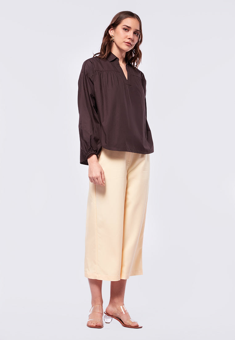Loose Blouse with Hi-Lo Hemline