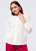 Loose Fit Eyelet Blouse