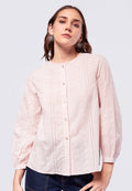 Loose Fit Eyelet Blouse